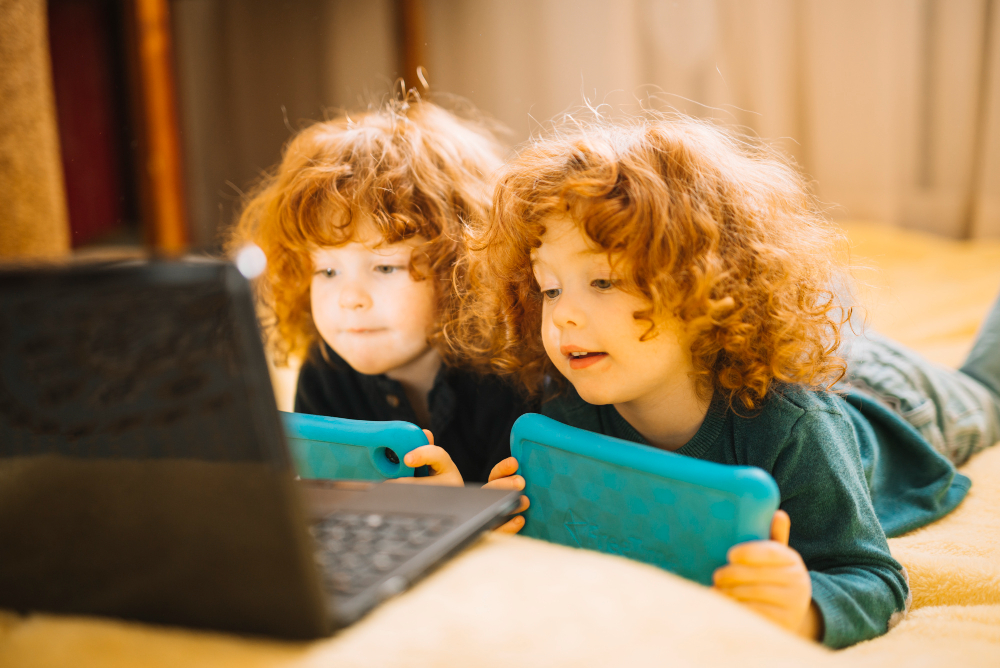 mindful screen time for kids; kids vision health; parenting tips